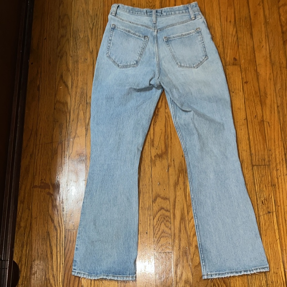 Abercrombie & Fitch The Kick Flare Ultra High Rise Distressed Jeans Size 27 - Picture 7 of 7